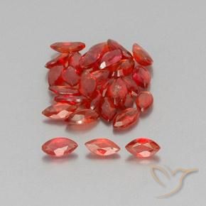 3.71 ctw Red Sapphire Stones, Natural Sapphire in Marquise Facet Shape for Sale