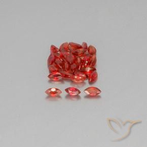 Fire Red Saphir Edelstein - 0.1ct Marquiseschliff (ID: 350328)