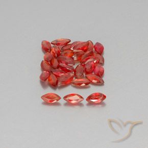 Rojo fuego Zafiro Gema - 0.2ct Forma marquesa (ID: 350329)