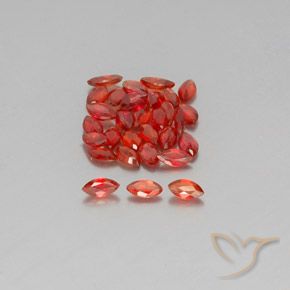 Dark Red Sapphire Gem - 0.1ct Marquise Facet (ID: 350331)