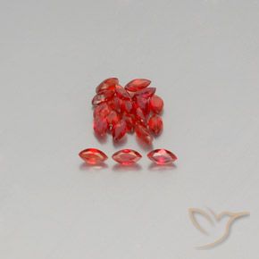 Medium Red Сапфир Камень - 0.1ct Фасетная Маркиза (ID: 350429)