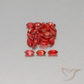 Intense Red Saphir Edelstein - 0.2ct Marquiseschliff (ID: 350438)