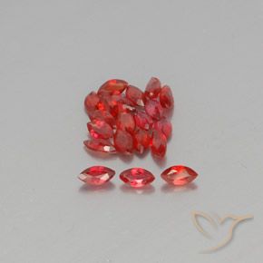 Medium Red Sapphire Gem - 0.2ct Marquise Facet (ID: 350453)