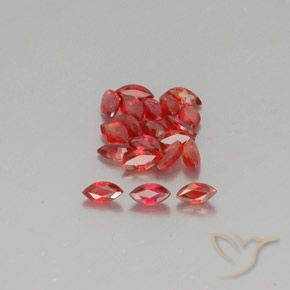 Scarlet Red Saphir Edelstein - 0.2ct Marquiseschliff (ID: 350454)