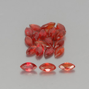 3.51 ctw Orange Sapphire Stones, Natural Sapphire in Marquise Facet Shape for Sale