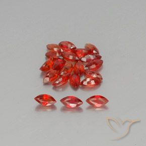 Rojo carmesí claro Zafiro Gema - 0.2ct Forma marquesa (ID: 350456)