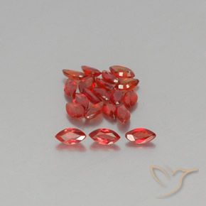 3 ct Loose Orange Sapphire, 4.4 x 2.6 mm Marquise Cut From Tanzania, Photo A