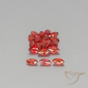 Rojo intenso Zafiro Gema - 0.1ct Forma marquesa (ID: 350461)