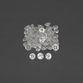 1.07 ct White Sapphire Gemstone, Sapphire Gem in Diamond-Cut Shape for Sale.