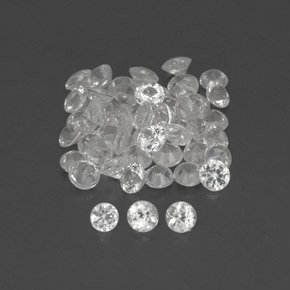 1.07 ct White Sapphire Stone, Natural Sapphire in Diamond-Cut Shape for Sale