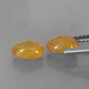 Sapphire Gemstone in 6.6 x 4.7 mm Size for Sale, Sapphire Stone in Yellow Golden Color