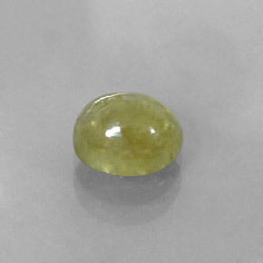 2.30 ct Green Sapphire Stone, Natural Sapphire in Oval Cabochon Shape for Sale