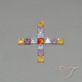 Sapphire Gemstones in 2.7 x 2.7 mm Size for Sale, Sapphire Stones in Multicolor Color