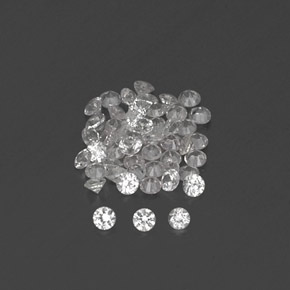 1.14 ct White Sapphire Stone, Natural Sapphire in Diamond-Cut Shape for Sale