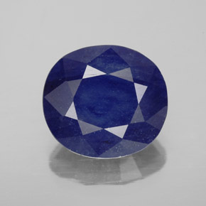 7.29 ct Blue Sapphire Gemstone, Sapphire Gem in Oval Facet Shape for Sale.