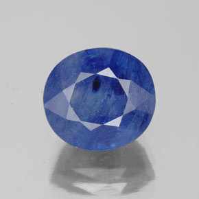 5.46 ct Blue Sapphire Gemstone, Sapphire Gem in Oval Facet Shape for Sale.