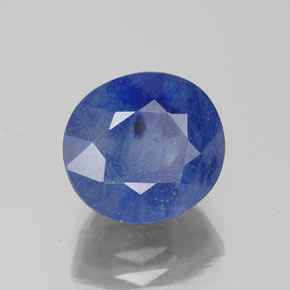 5.46 ct Blue Sapphire Stone, Natural Sapphire in Oval Facet Shape for Sale