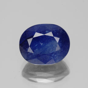 4.46 ct Blue Sapphire Gemstone, Sapphire Gem in Oval Facet Shape for Sale.