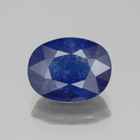 4.16 ct Blue Sapphire Gemstone, Sapphire Gem in Oval Facet Shape for Sale.