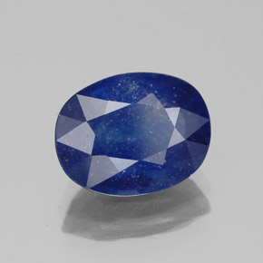 4.16 ct Blue Sapphire Stone, Natural Sapphire in Oval Facet Shape for Sale