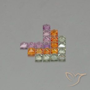Sapphire Gemstones in 2.8 x 2.7 mm Size for Sale, Sapphire Stones in Multicolor Color