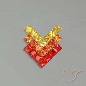 Многоцветный Сапфир Камень - 0.1ct Огранка Принцесса (ID: 352568)