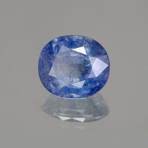 5.36 ct Blue Sapphire Stone, Natural Sapphire in Oval Facet Shape for Sale