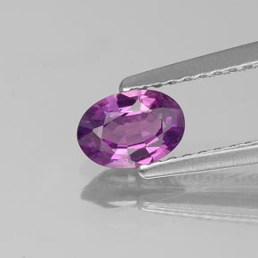0.54 ct Violet Sapphire Gemstone, Sapphire Gem in Oval Facet Shape for Sale.