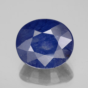7.03 ct Blue Sapphire Gemstone, Sapphire Gem in Oval Facet Shape for Sale.