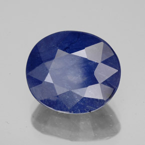 7.03 ct Blue Sapphire Stone, Natural Sapphire in Oval Facet Shape for Sale
