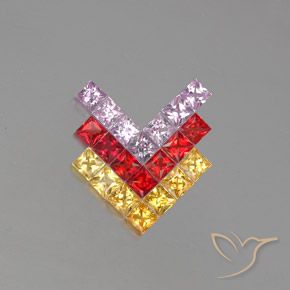 3.05ctw Natural Multicolor Sapphire, Square, VVS-VS