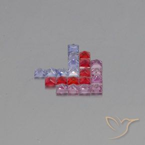 Sapphire Gemstones in 2.7 x 2.6 mm Size for Sale, Sapphire Stones in Multicolor Color