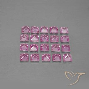 Sapphire Gemstones in 2.9 x 2.9 mm Size for Sale, Sapphire Stones in Intense Pink Color