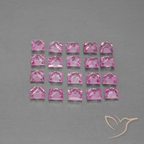 Sapphire Gemstones in 2.9 x 2.8 mm Size for Sale, Sapphire Stones in Very Light Pink Color