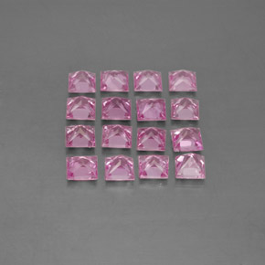 Sapphire Gemstones in 3.4 x 3.3 mm Size for Sale, Sapphire Stones in Pink Color