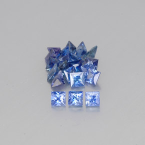 Azul oscuro medio Zafiro Gema - 0.2ct Corte Princesa (ID: 353883)