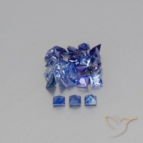 Sapphire Gemstones in 2.8 x 2.7 mm Size for Sale, Sapphire Stones in Deep Violet Blue Color