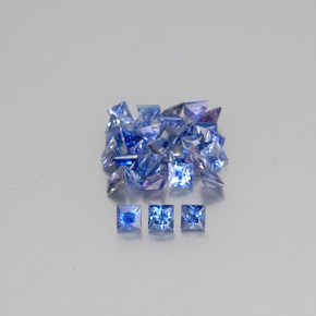 Multicolor Zafiro Gema - 0.2ct Corte Princesa (ID: 353888)