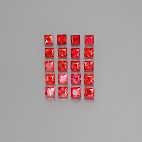 Bright Red Сапфир Камень - 0.1ct Огранка Принцесса (ID: 353938)