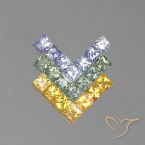 Многоцветный Сапфир Камень - 0.1ct Огранка Принцесса (ID: 353949)
