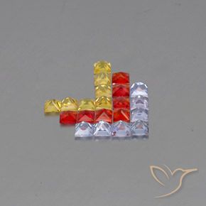 Sapphire Gemstones in 2.8 x 2.8 mm Size for Sale, Sapphire Stones in Multicolor Color