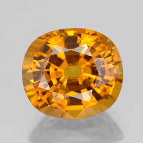 3.84 ct Gold Sapphire Gemstone, Sapphire Gem in Oval Facet Shape for Sale.