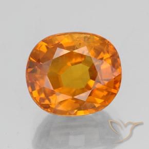 3.23ct Natural Bright Orange Sapphire, Oval, SI
