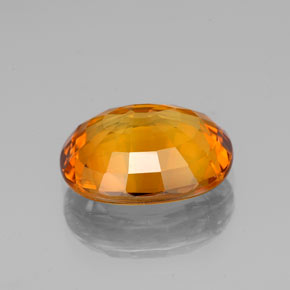 Sapphire Gemstone in 10 x 8 mm (calibrated) Size for Sale, Sapphire Stone in Deep Orange Color