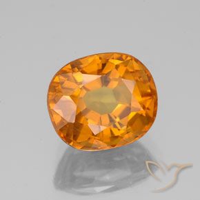 3.27 ct Orange Sapphire Stone, Natural Sapphire in Oval Facet Shape for Sale