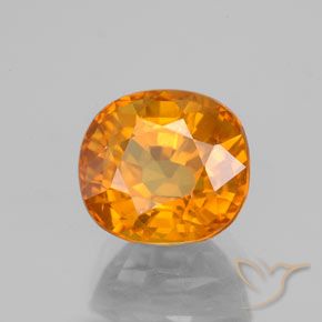3.53 ct Orange Sapphire Stone, Natural Sapphire in Oval Facet Shape for Sale