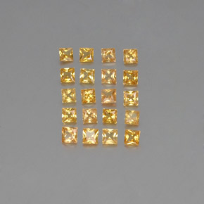 2.23 ct Yellow Sapphire Gemstone, Sapphire Gem in Princess-Cut Shape for Sale.
