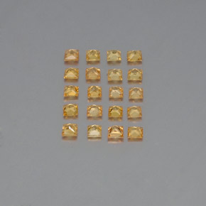 Sapphire Gemstone in 2.5 x 2.4 mm Size for Sale, Sapphire Stone in Yellow Golden Color