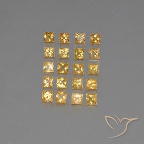 2.5ct Princess-Cut Yellow Golden Sapphire for sale thumb image of 2.5ct Princess-Cut Yellow Golden Sapphire (ID: 354094)