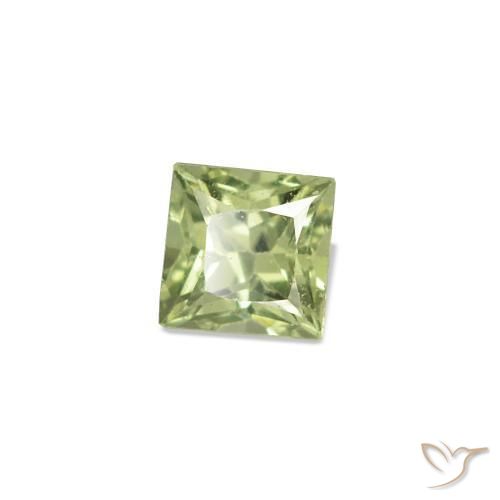 2.52 ctw Green Sapphire Stones, Natural Sapphire in Princess-Cut Shape for Sale